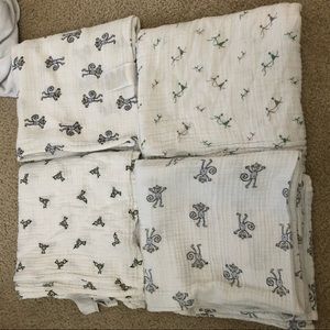 4 Aden and Anais swaddle blankets
